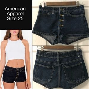 American Apparel Front Button Fly Jean Short